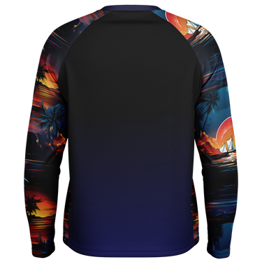 Chokefish™ Long Sleeve Every Day All Weather Trees&Boats Shirt Men's-007